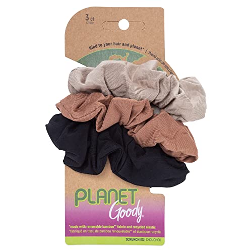 GOODY Hair Ouchless Painfree Women's Hair Scrunchie, Black, 8 Count