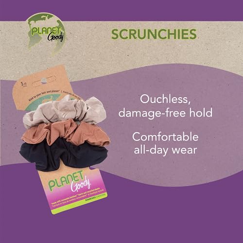GOODY Hair Ouchless Painfree Women's Hair Scrunchie, Black, 8 Count