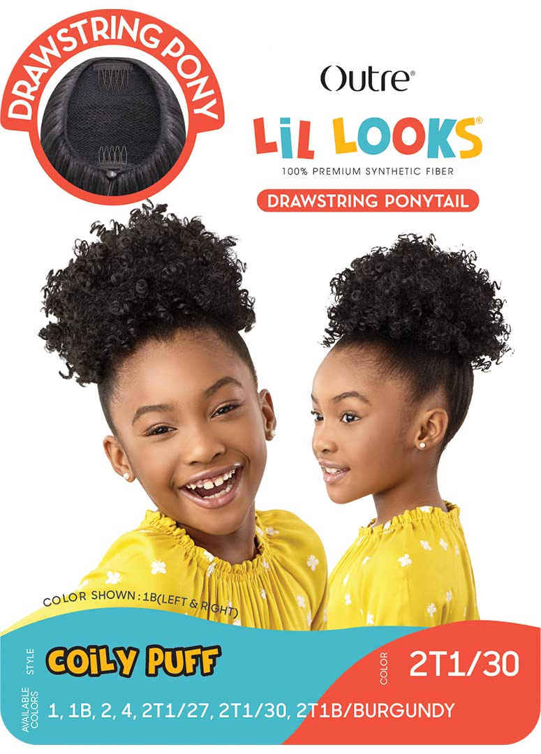 Lil Looks – Drawstring Ponytail – Coily Puff 8″