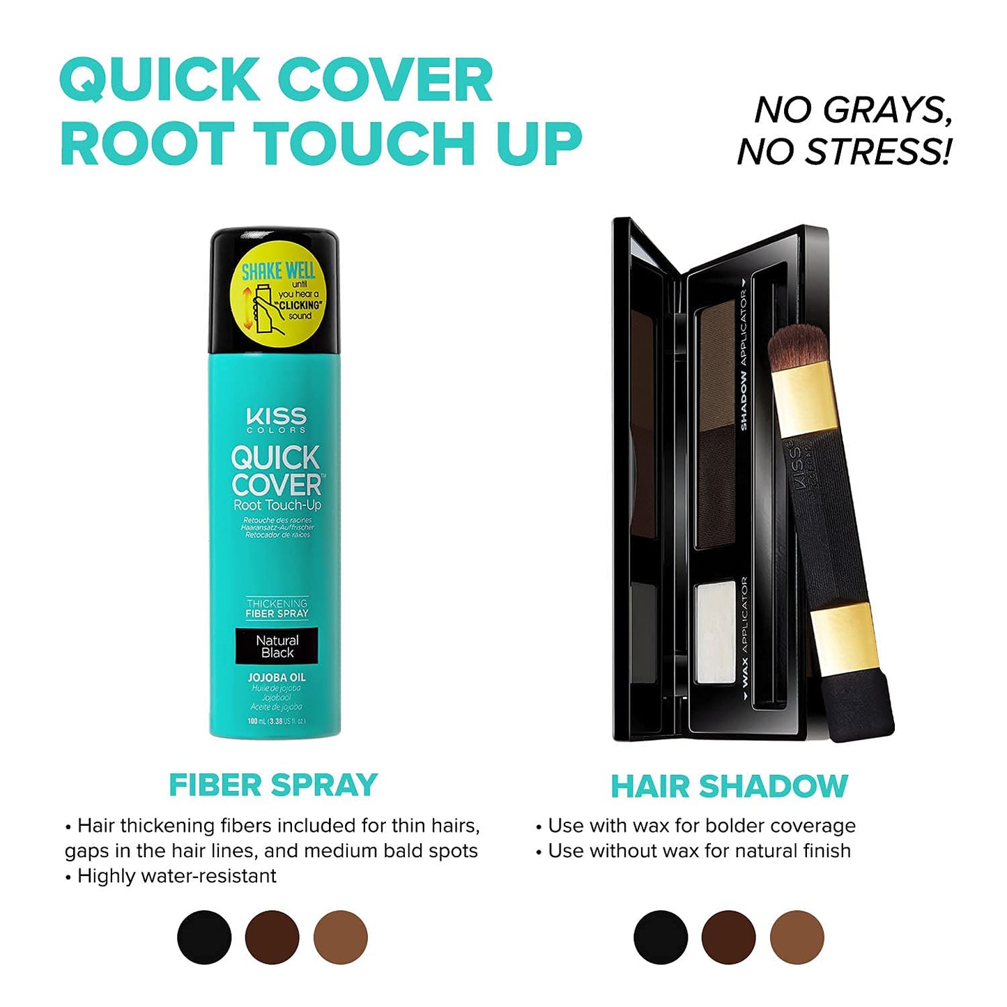 KISS Quick Cover Root Touch Up-Med Brown