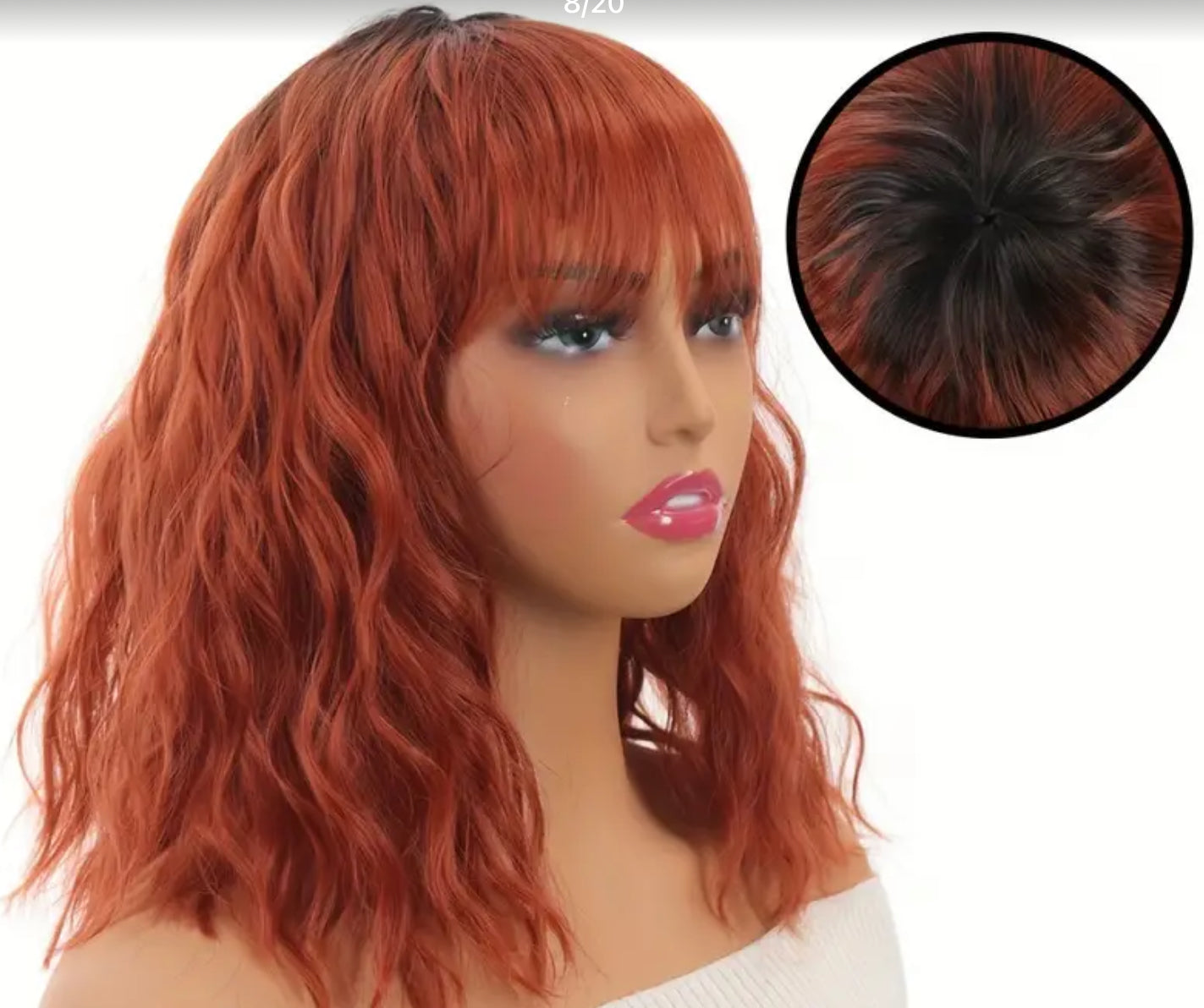 NU- Heidi Curly with Bangs Synthetic Wig