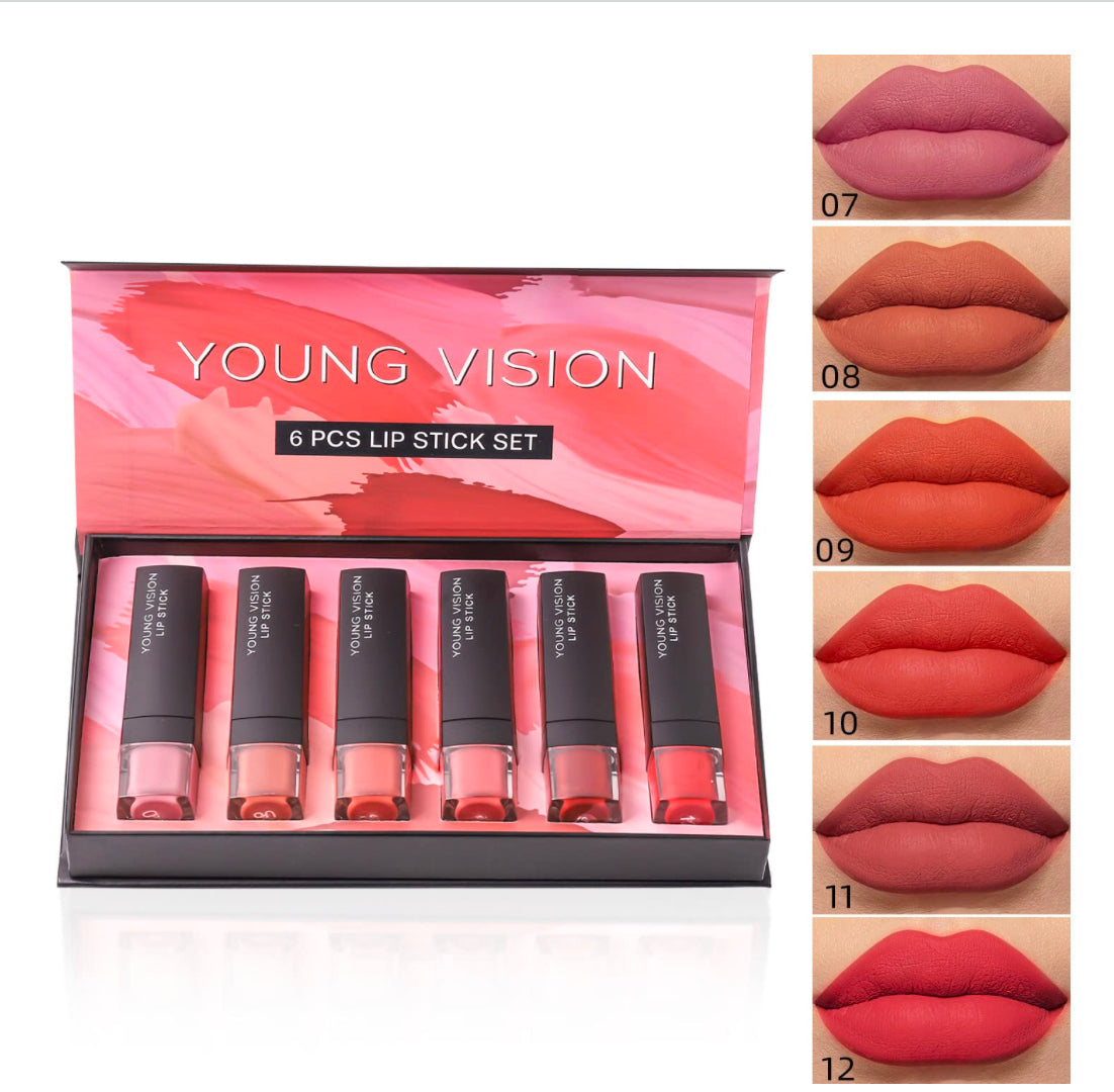 6 pcs Lipstick Set