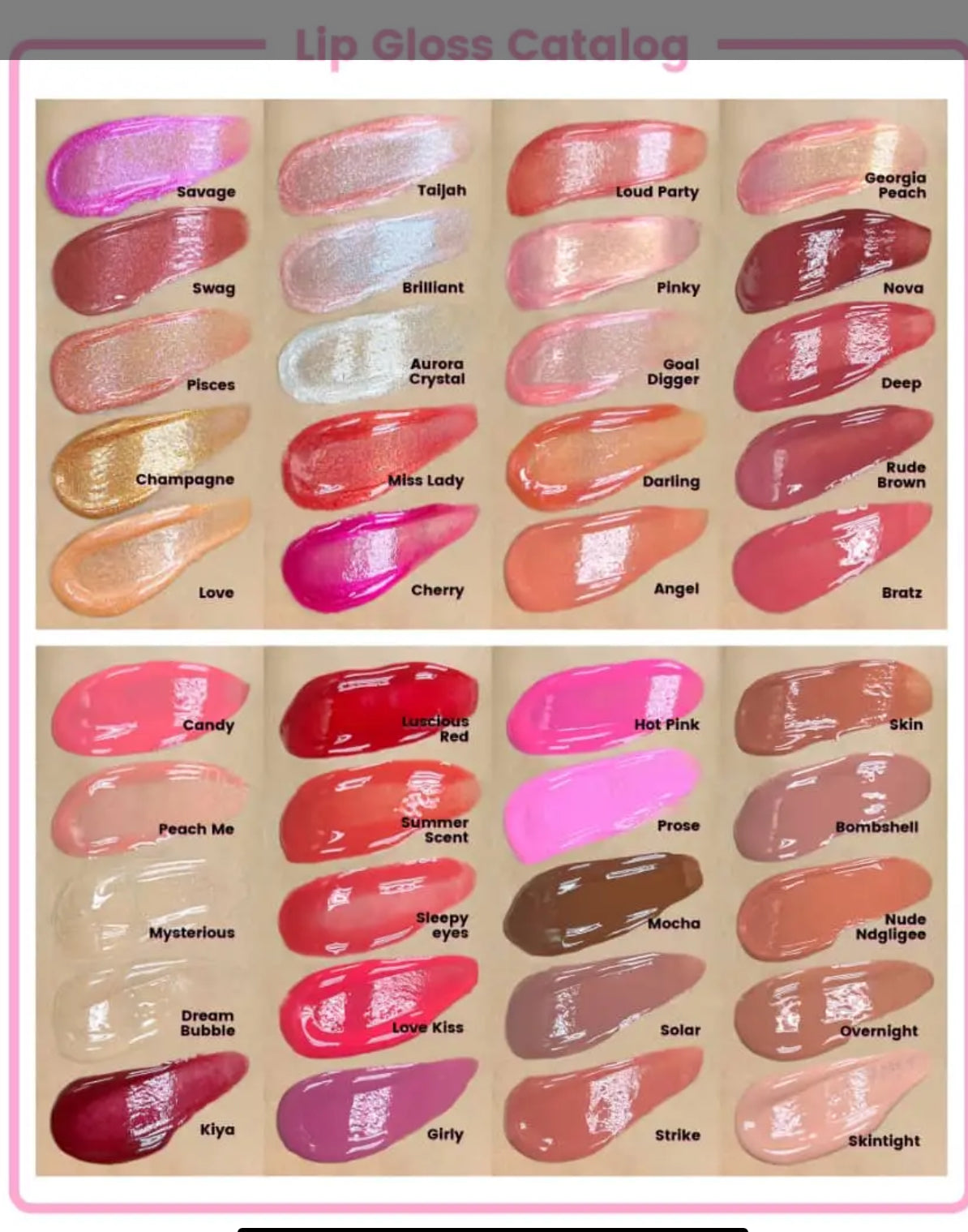 Black Skin Cosmetics- Lipgloss