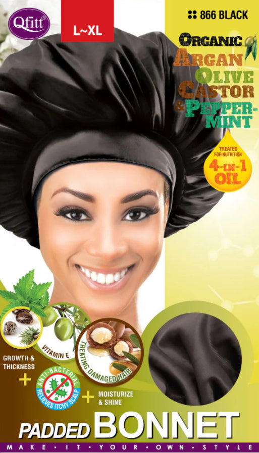 Qfitt Organic Argan Olive Castor Oil Bonnet