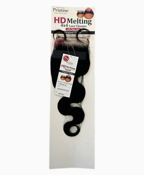 Pristine HD 4x4 Lace Closure Body Wave w/Baby Hair- 14”