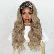 24” Loose Wave Long Synthetic Headband Wig