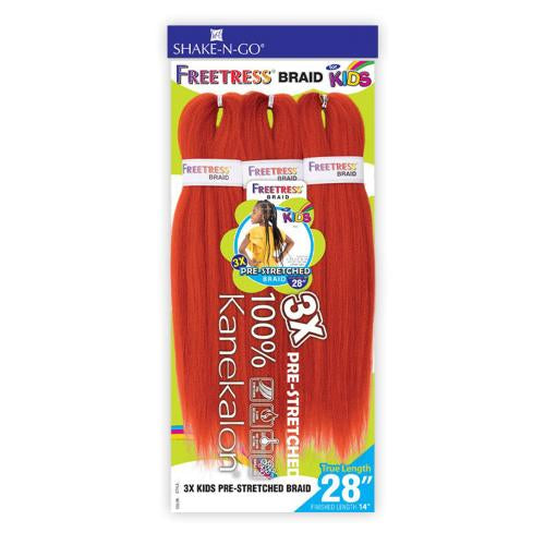 Freetress 3X Pre-Stretched Braid for Kids 28"