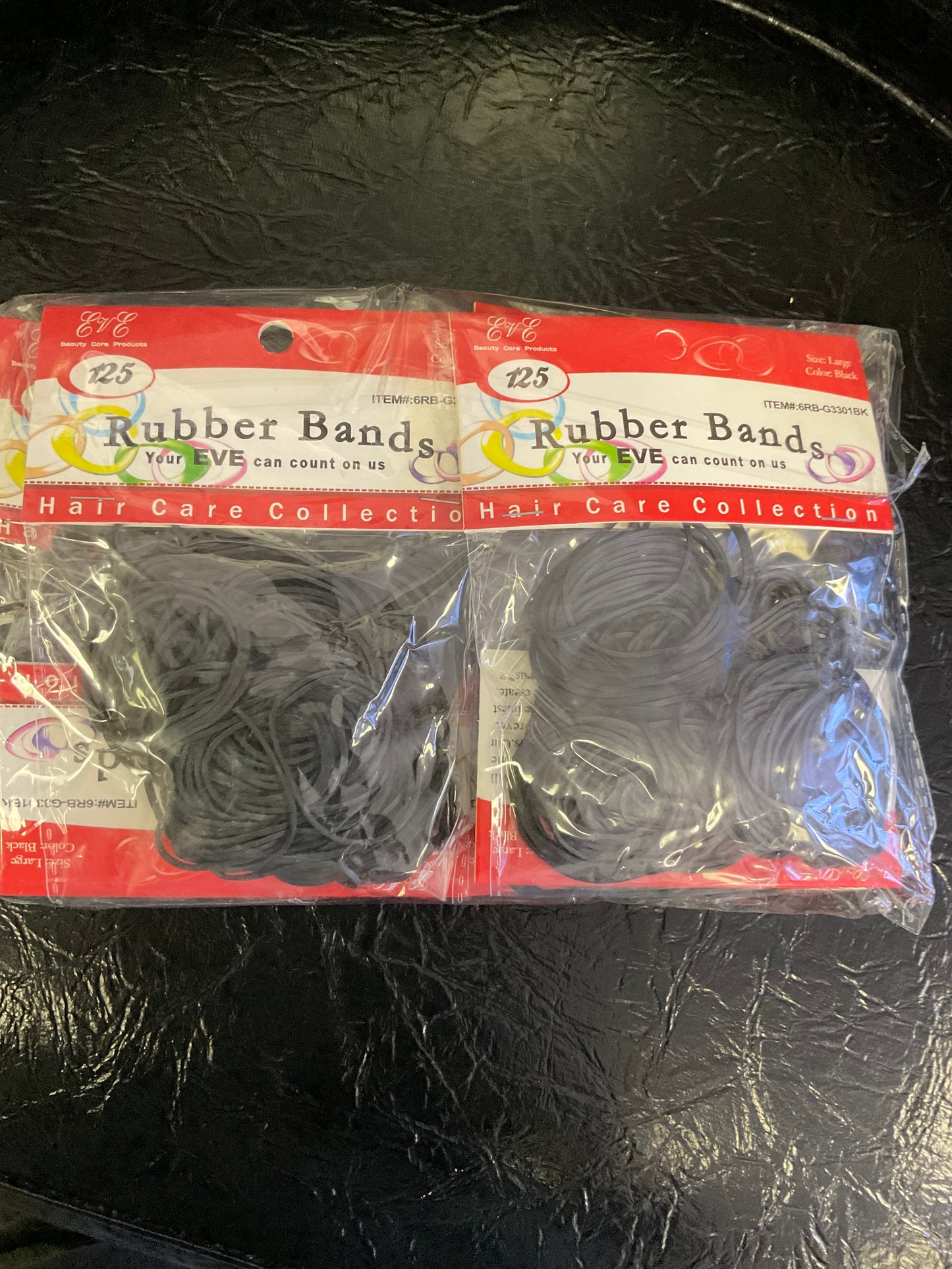 Eve Rubber Bands - Large Black 125ct