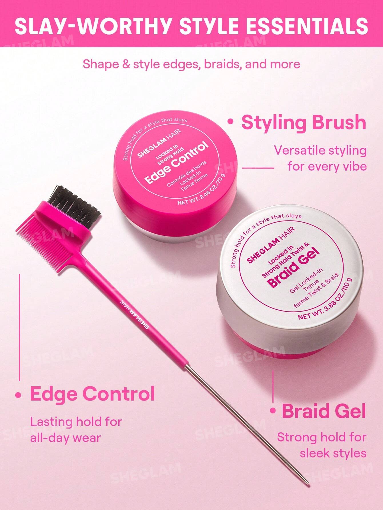 Edge Brush Silver Tip with 2 Sides
