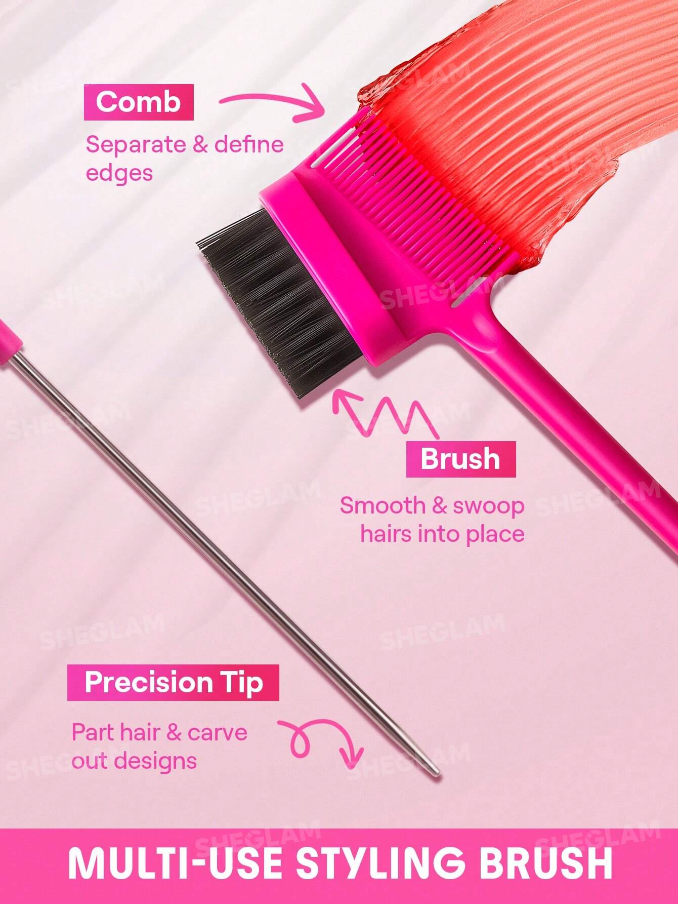 Edge Brush Silver Tip with 2 Sides