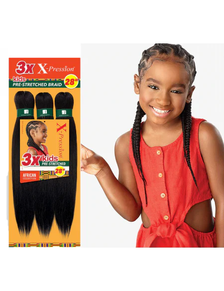 28” Sensationnel 3X Kids X-PRESSION Pre-Stretched Braid