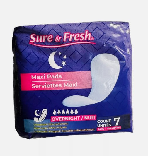 Sure & Fresh Overnight MaxiPads