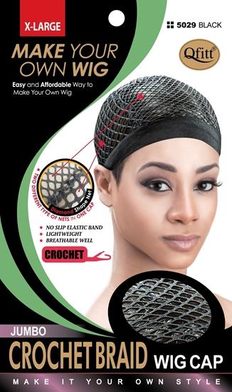 BRAID WIG CAP / BLACK_X-LG