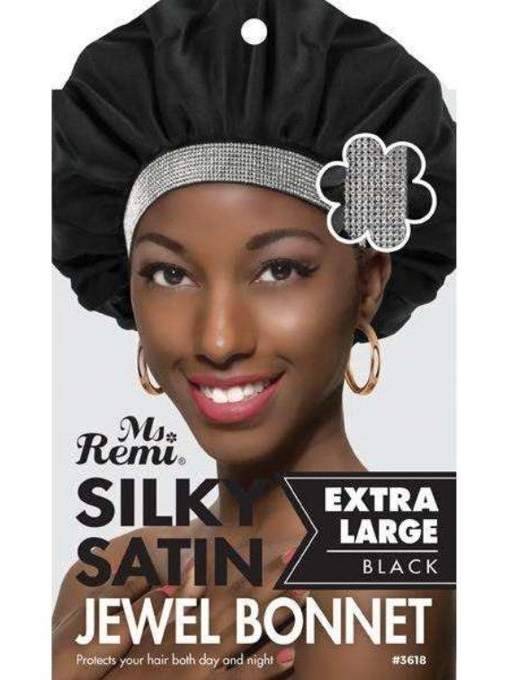 Silky Satin Jewel Bonnet- Extra Large
