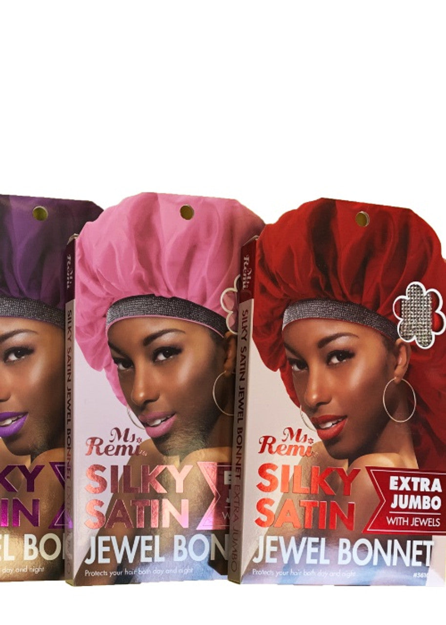 Silky Satin Jewel Bonnet- Extra Large