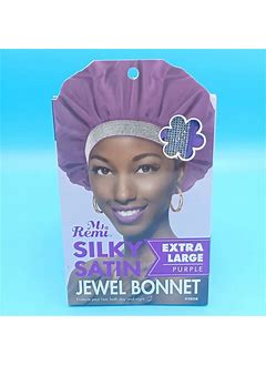 Silky Satin Jewel Bonnet- Extra Large