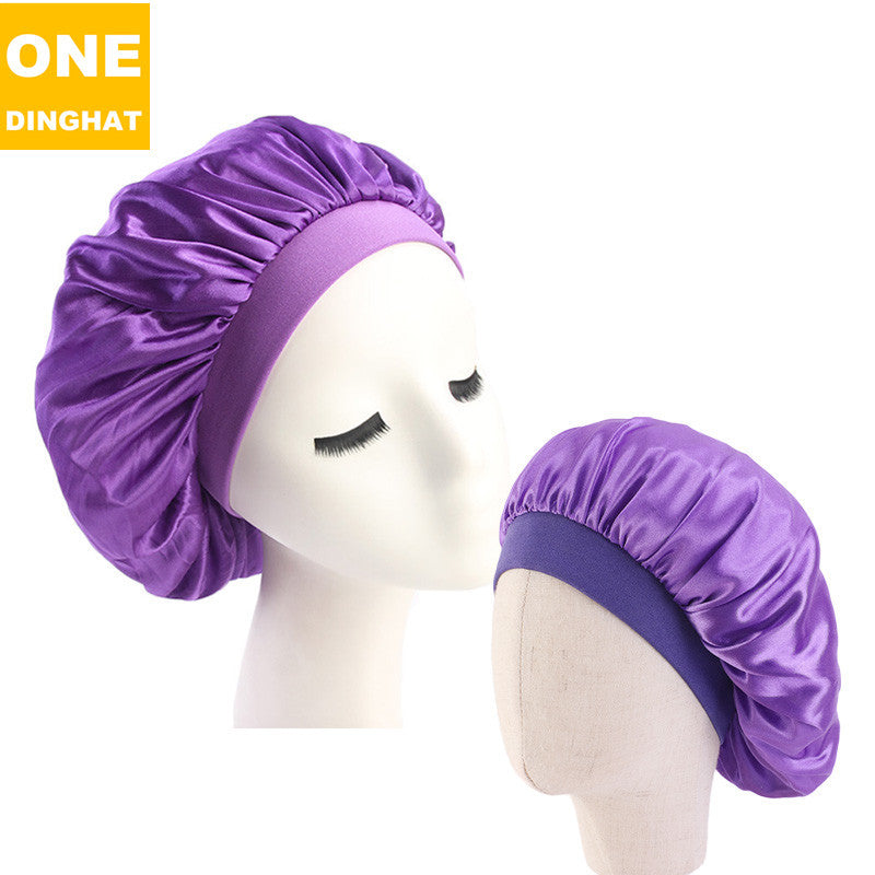 Bonnet -Pro-Stretch Wide-Brimmed Satin Nightcaps