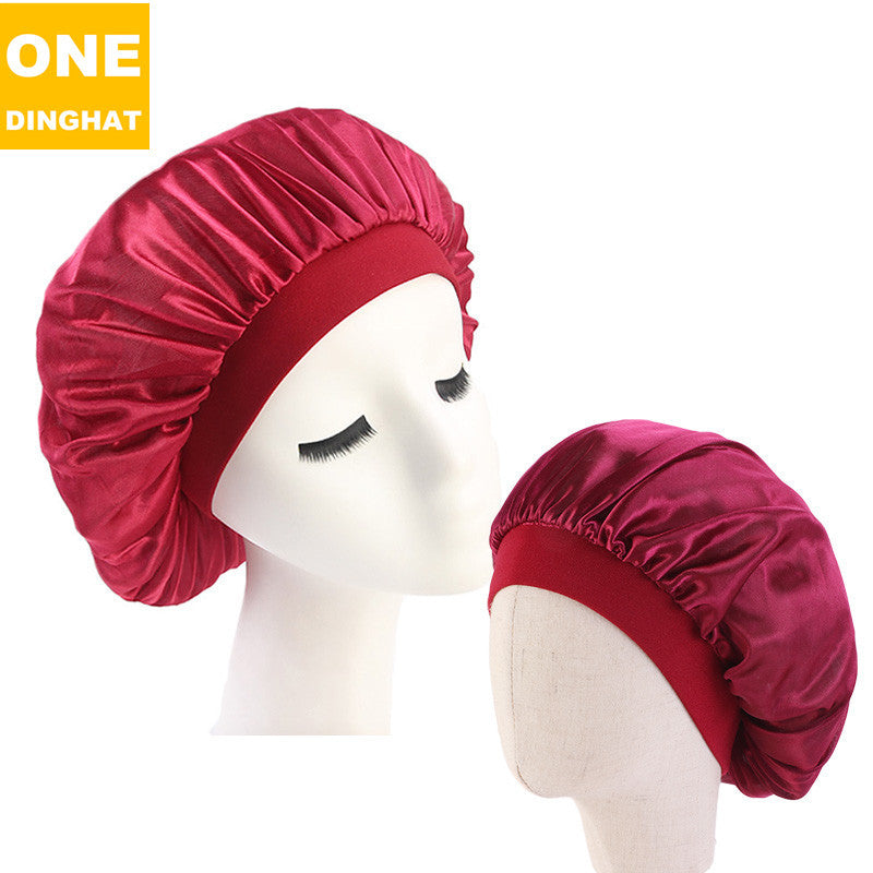 Bonnet -Pro-Stretch Wide-Brimmed Satin Nightcaps