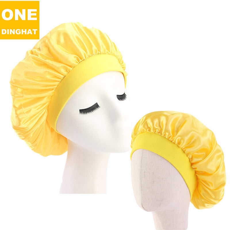 Bonnet -Pro-Stretch Wide-Brimmed Satin Nightcaps