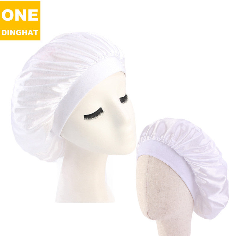 Bonnet -Pro-Stretch Wide-Brimmed Satin Nightcaps