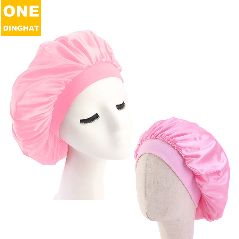 Bonnet -Pro-Stretch Wide-Brimmed Satin Nightcaps