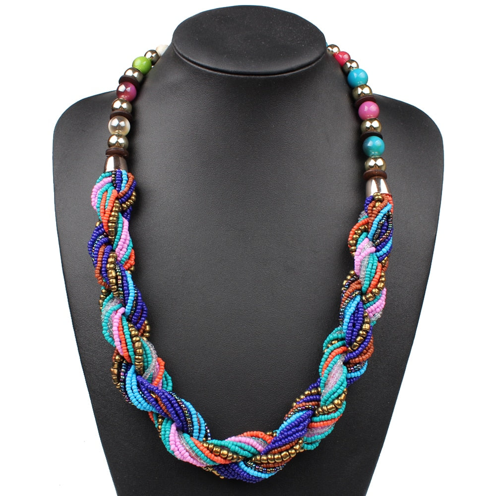 Bohemian Multi-Color Beaded Necklace