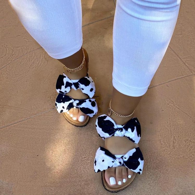 Simple Bowknot Flat Bottom Shoes