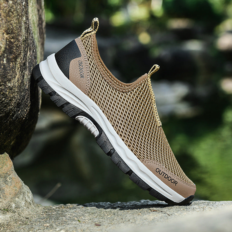 Men Breathable Hollow Fashion Slip-on Lazy Shoes
