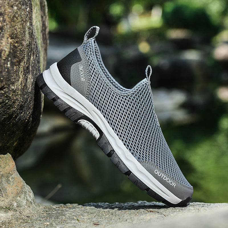 Men Breathable Hollow Fashion Slip-on Lazy Shoes