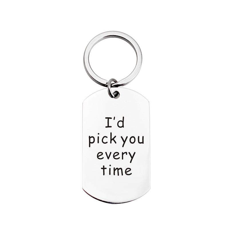 Custom Titanium Steel Keychain