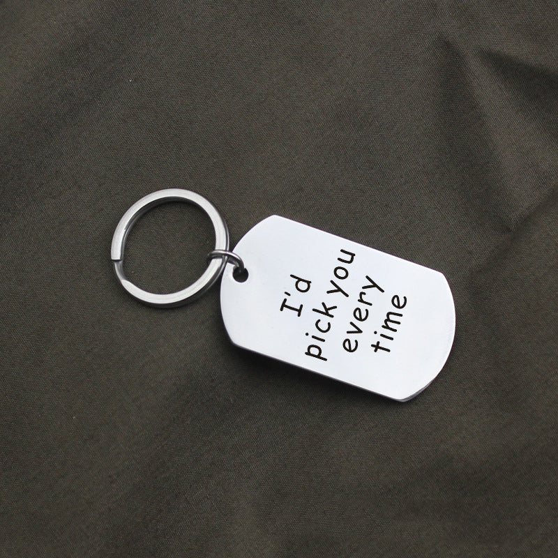 Custom Titanium Steel Keychain