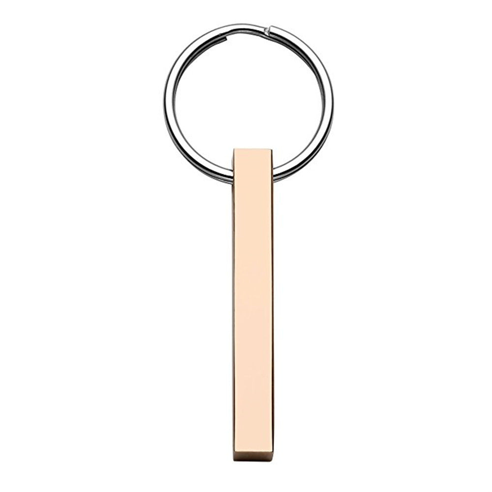 Stainless Steel Pillar Necklace and Keychain