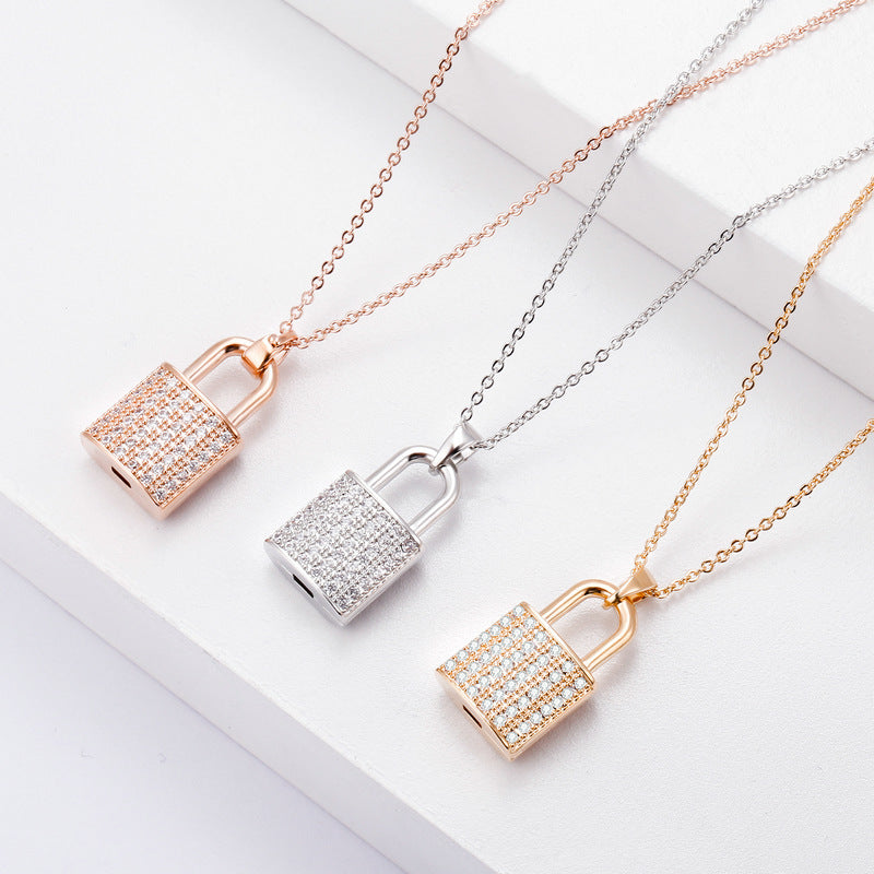 Small Lock Necklace and Bracelet Set