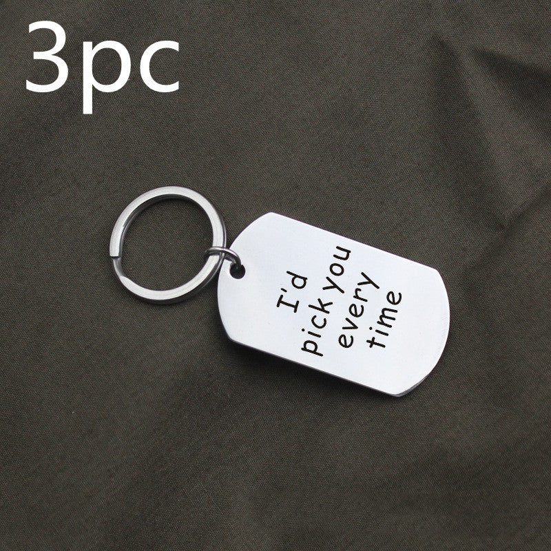 Custom Titanium Steel Keychain