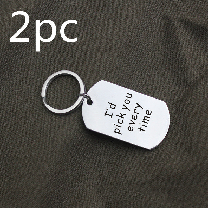 Custom Titanium Steel Keychain