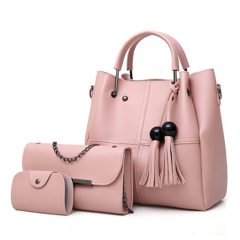 Single shoulder Messenger bag ladies three-piece tassels mother bag