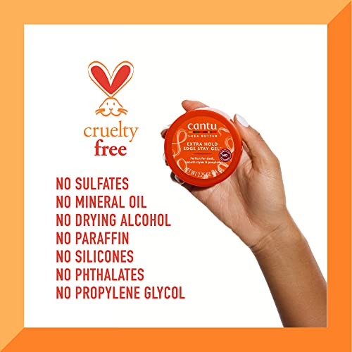 Cantu Extra Hold Edge Stay Gel with Shea Butter, 2.25 oz