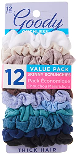 GOODY Hair Ouchless Painfree Women's Hair Scrunchie, Black, 8 Count