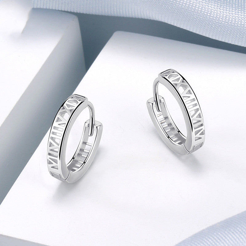 Sterling Silver Roman Earrings