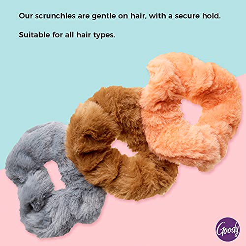 GOODY Hair Ouchless Painfree Women's Hair Scrunchie, Black, 8 Count