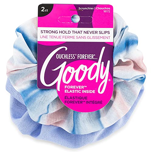 GOODY Hair Ouchless Painfree Women's Hair Scrunchie, Black, 8 Count