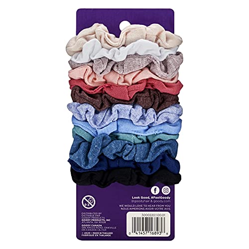 GOODY Hair Ouchless Painfree Women's Hair Scrunchie, Black, 8 Count