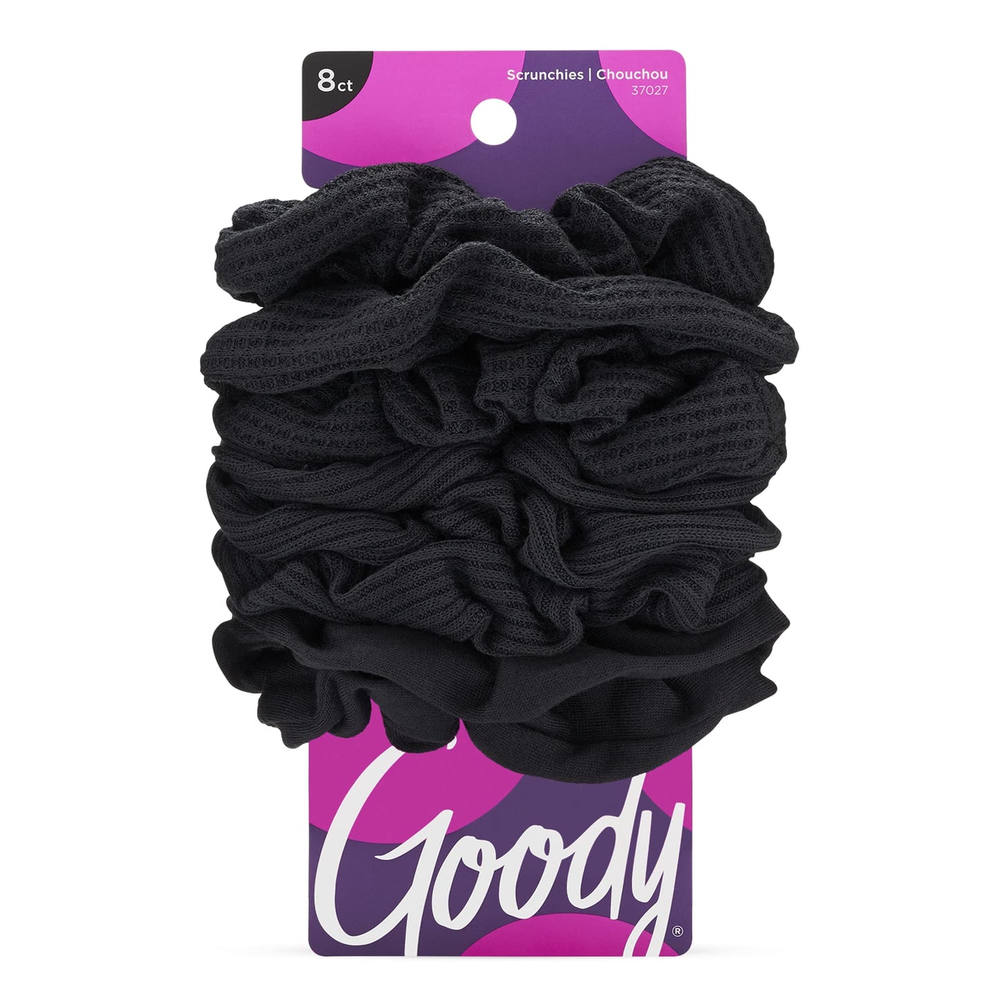 GOODY Hair Ouchless Painfree Women's Hair Scrunchie, Black, 8 Count