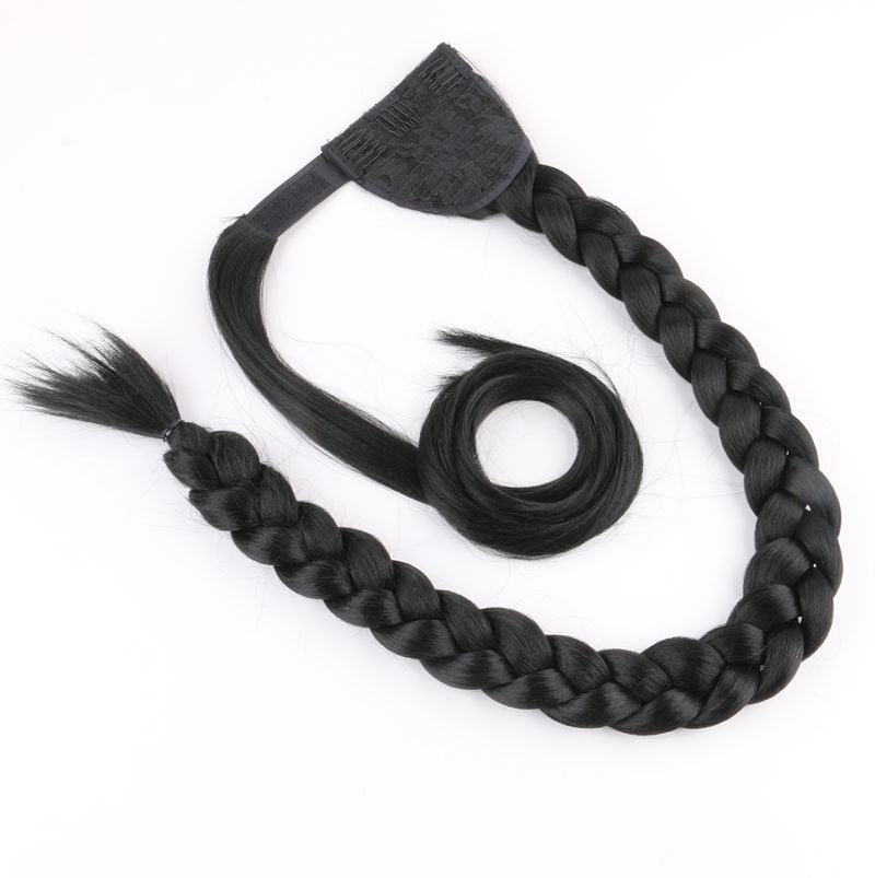 36inch Super Long Wrap Around Jumbo Pre Braided Ponytail Synthetic