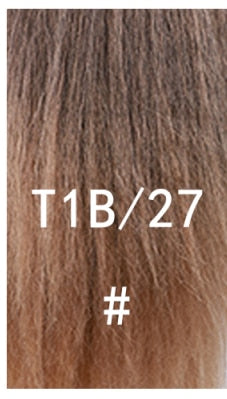 Lydia Tail Warping Synthetic 16" Kinky Straight Hairpiece With Two Plastic Comb Drawstring Ponytail Hair Extension Natural Black