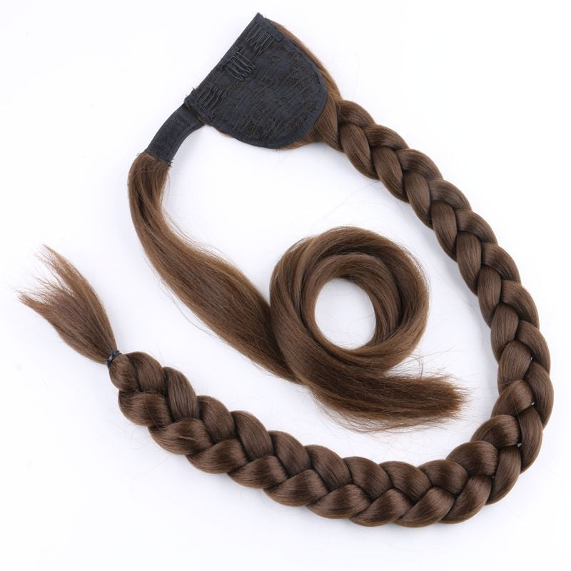 36inch Super Long Wrap Around Jumbo Pre Braided Ponytail Synthetic