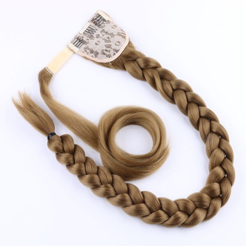 36inch Super Long Wrap Around Jumbo Pre Braided Ponytail Synthetic