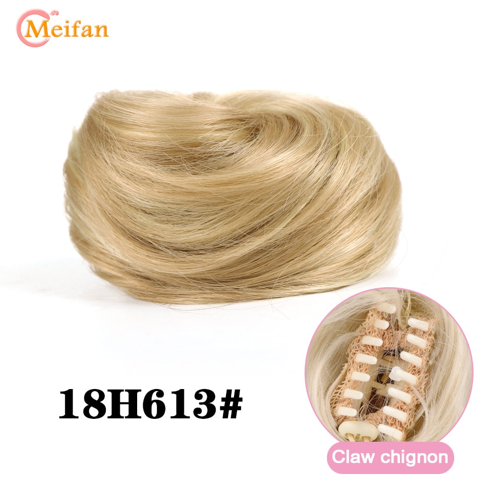 Claw Chignon Hair Bow Little Hair Bun Donut Messy Scrunchies Wrap Around Ponytail