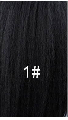 Lydia Tail Warping Synthetic 16" Kinky Straight Hairpiece With Two Plastic Comb Drawstring Ponytail Hair Extension Natural Black