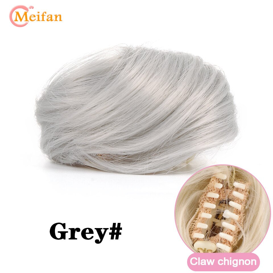 Claw Chignon Hair Bow Little Hair Bun Donut Messy Scrunchies Wrap Around Ponytail